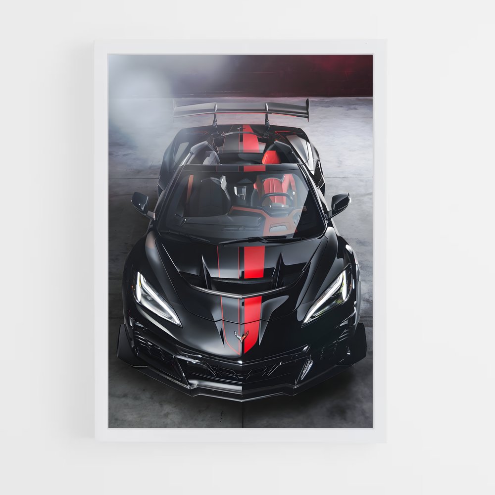 Poster Corvette Vitesse bande – affiche Chevrolet (vue 3)